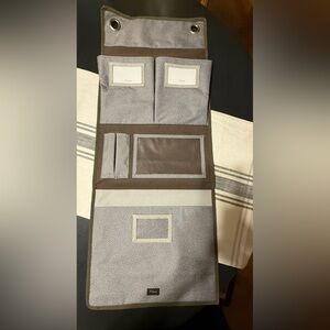 Thirty-one wall organizer, grommets to hold, brown, taupe, cream colored